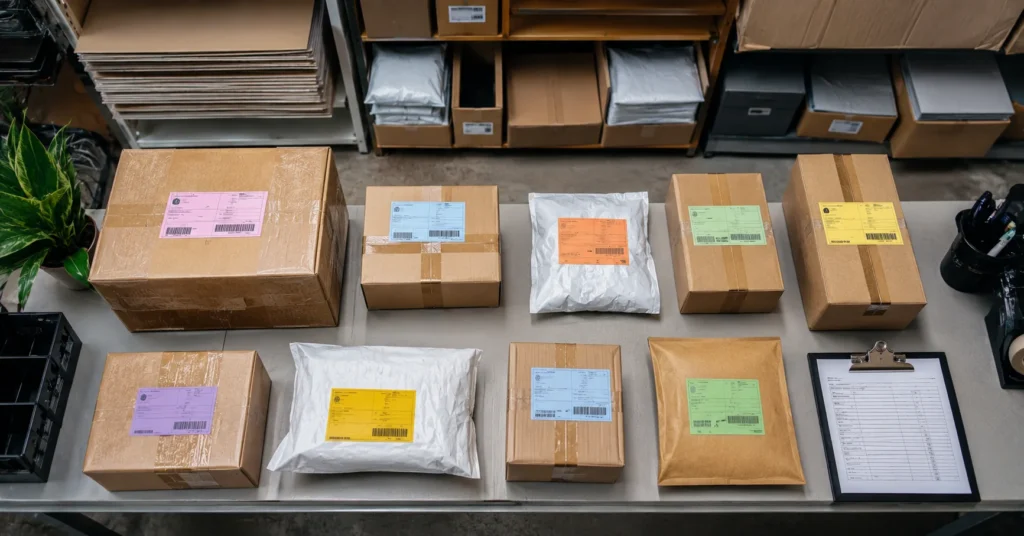 behind the counter at FineEx Couriers